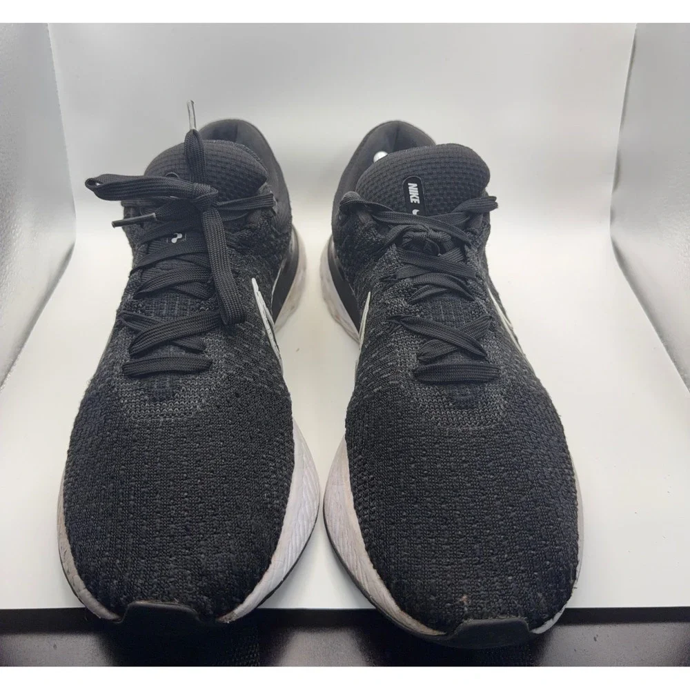 Nike React Infinity Run Flyknit 3 Mens 11 Black White Good DH5392-001 Running